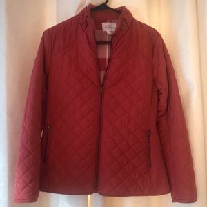 Beautiful quilted orange/ red color jacket